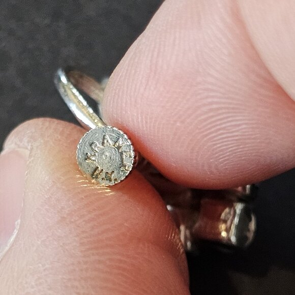 VTG 1950s Kramer New York White Rhinestone Clipon Earrings Mod Formal Ev… - Picture 6 of 9